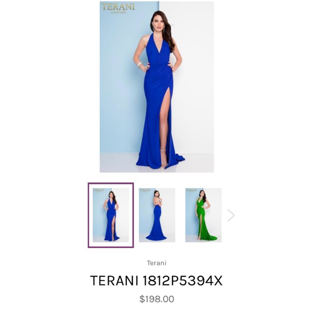 Terani royal blue prom dress - Picture 2 of 3